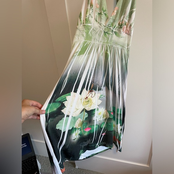 y2k halter style fairy core asymmetrical hem dress💕 - Picture 2 of 4